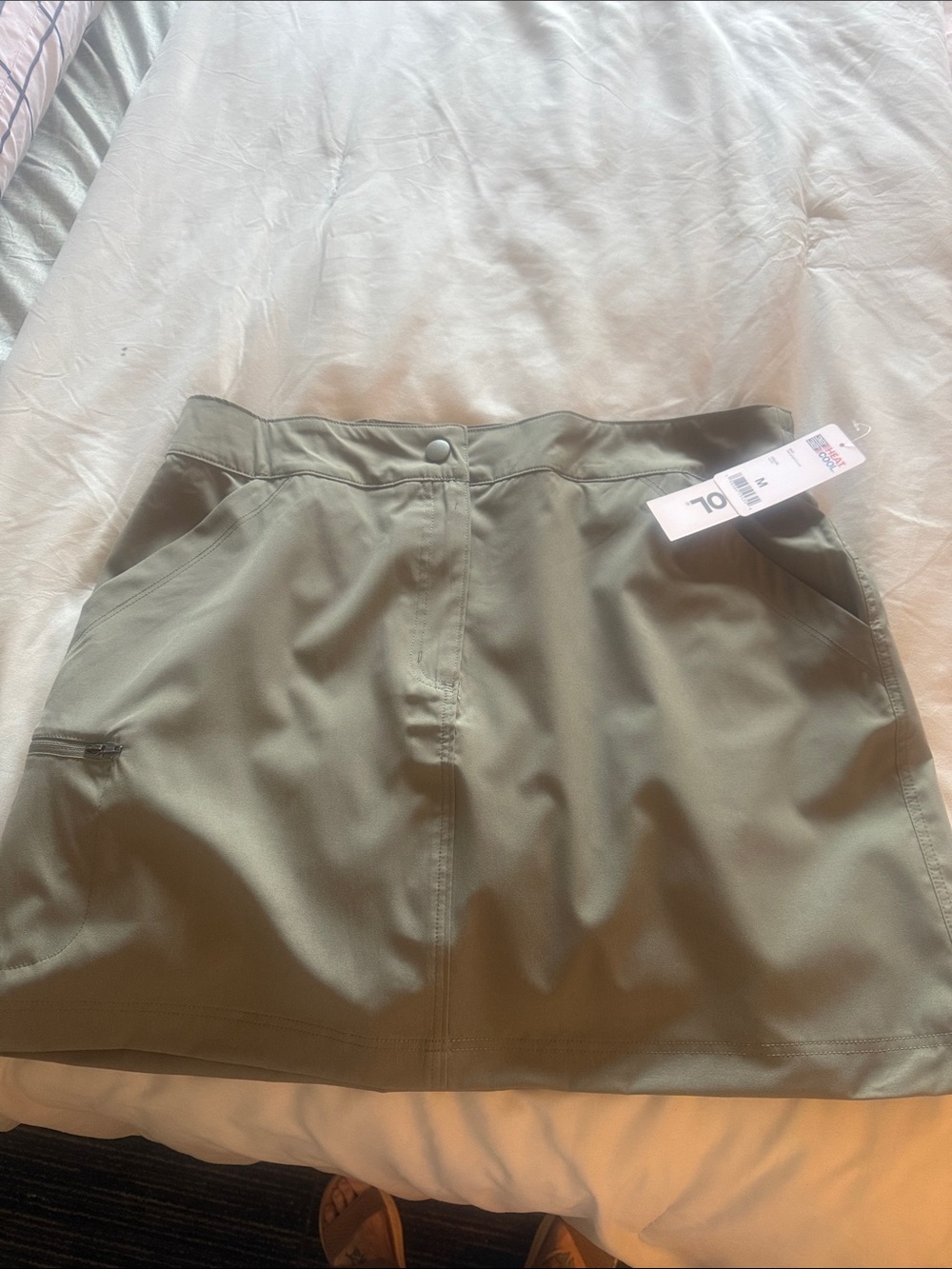 Olive Skort with Front Pockets